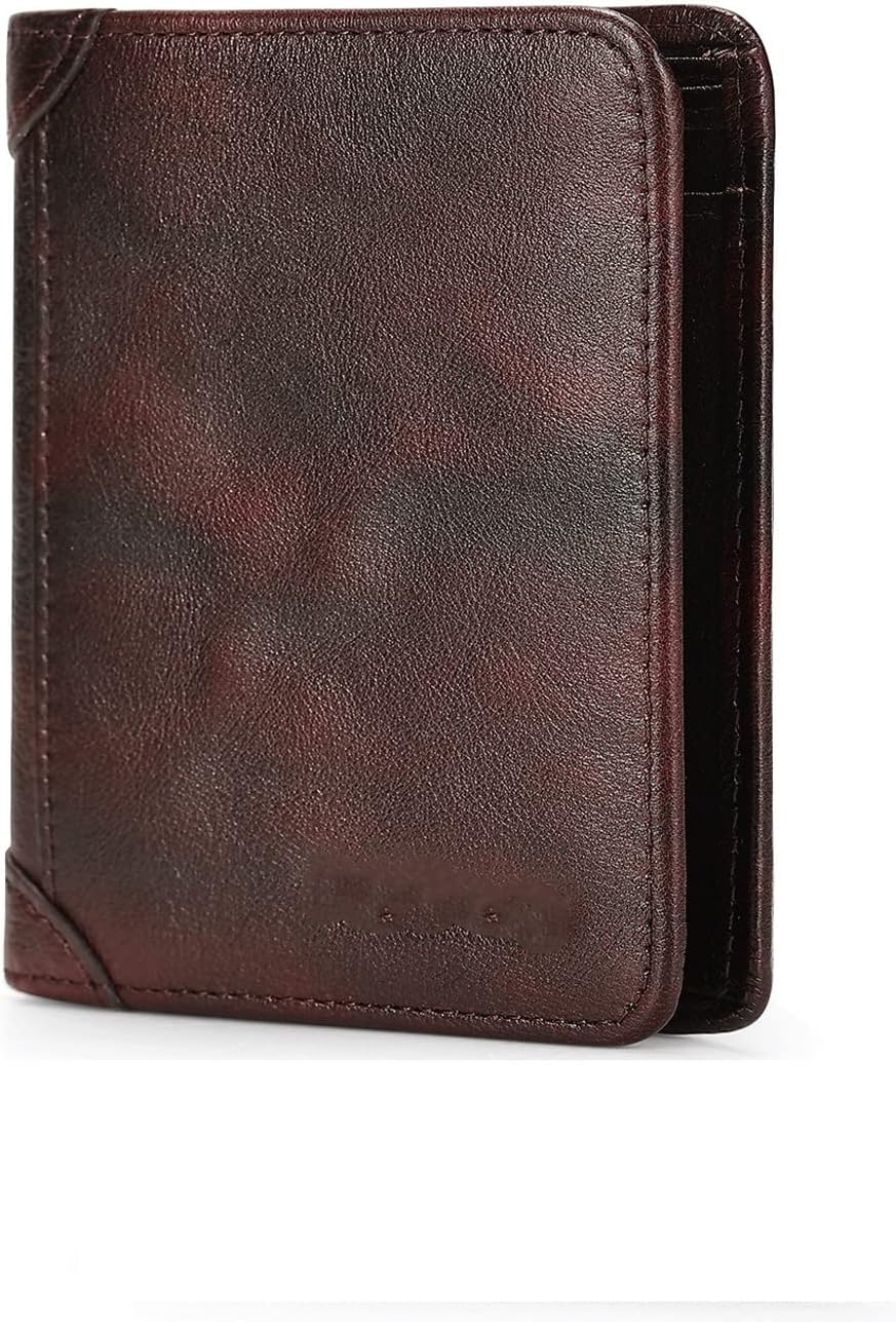 RFID Genuine Leather Trifold ID Window Men's Wallets