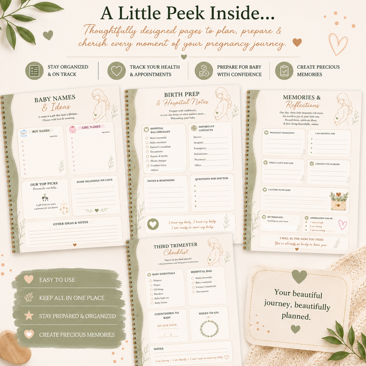 Pregnancy Trimester Planner for Moms-to-Be