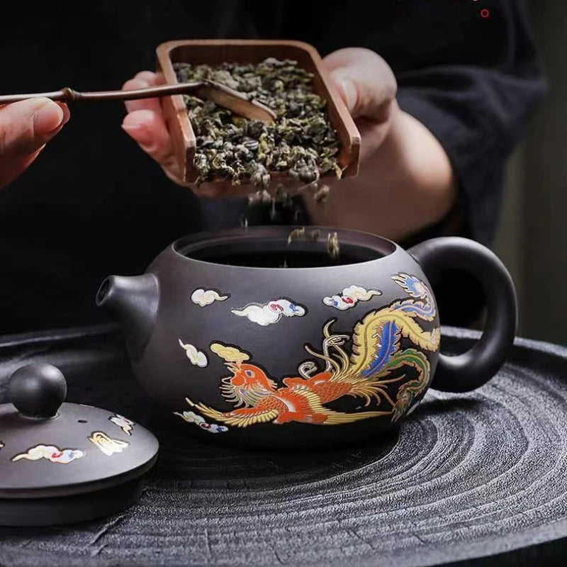 Dragon Phoenix Color Changing Teapot