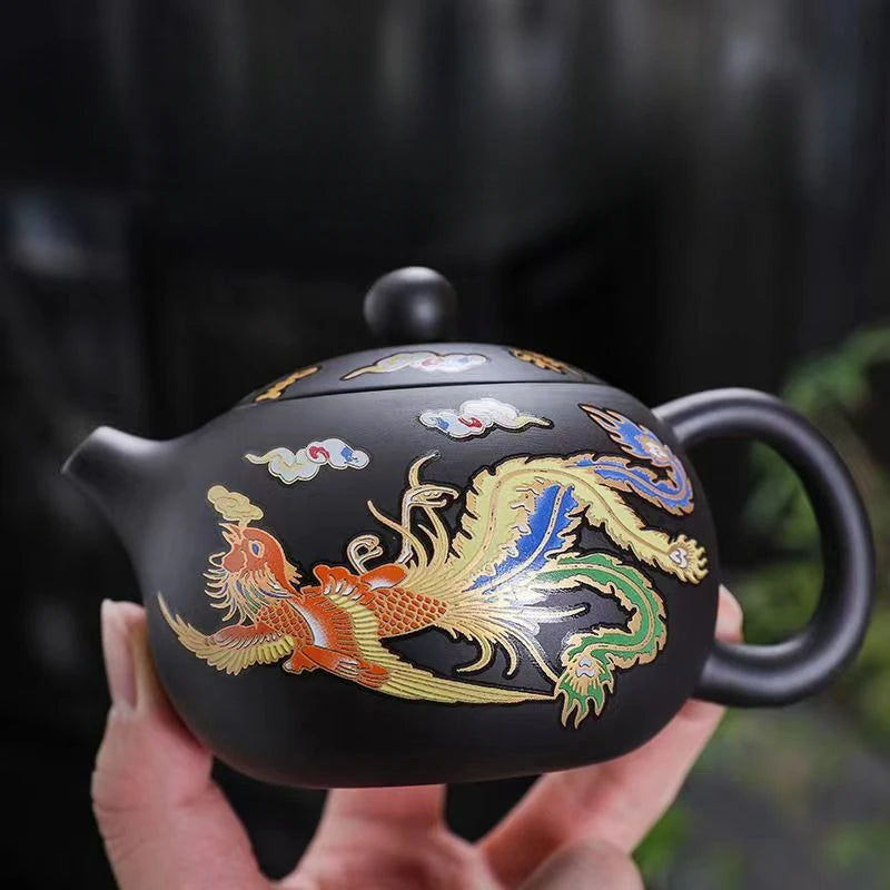 Dragon Phoenix Color Changing Teapot