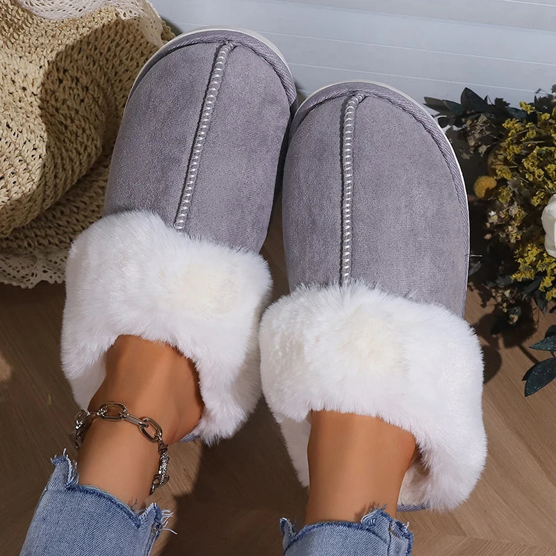 Winter Cozy Fur Slippers