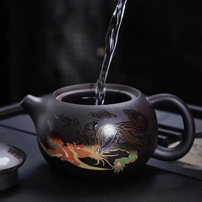 Dragon Phoenix Color Changing Teapot