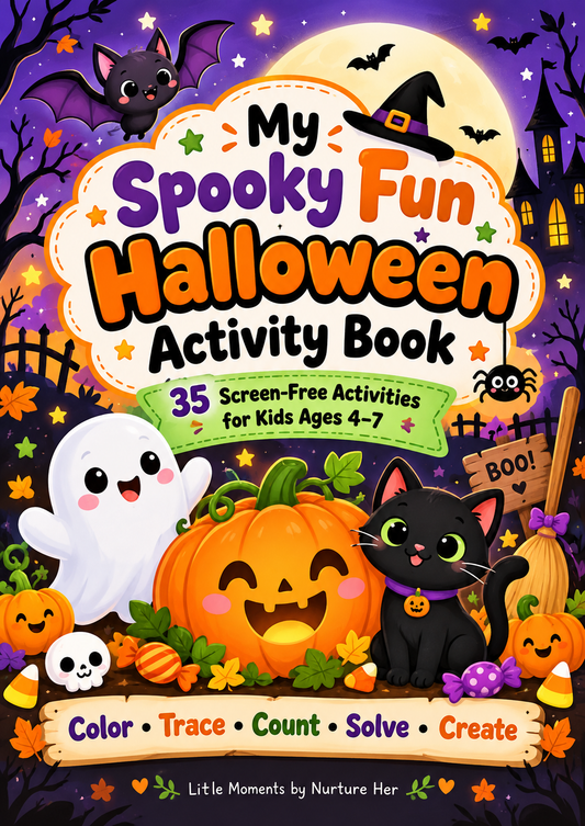My Spooky Fun Halloween Activity Book | 35+ Printable Activities for Kids Ages 4–7 | Screen-Free Halloween Fun