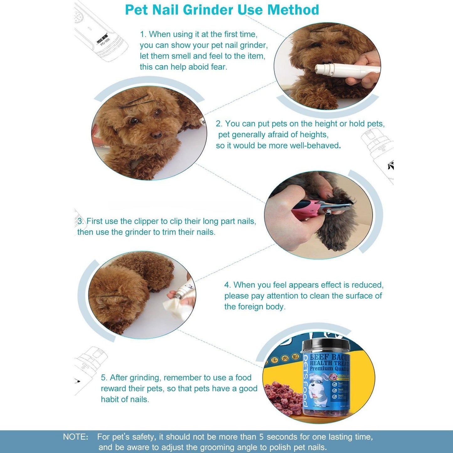 Rechargeable Pet Nail Grinder