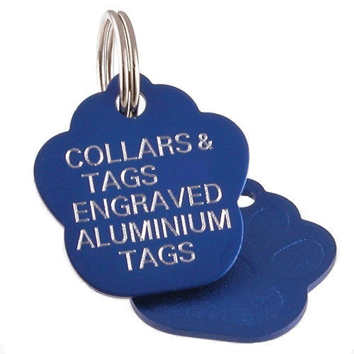 Custom Engraved Paw Print Pet Tag
