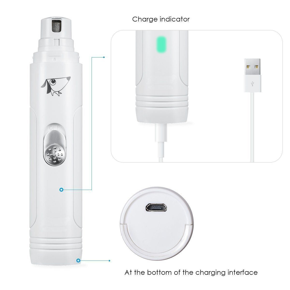 Rechargeable Pet Nail Grinder